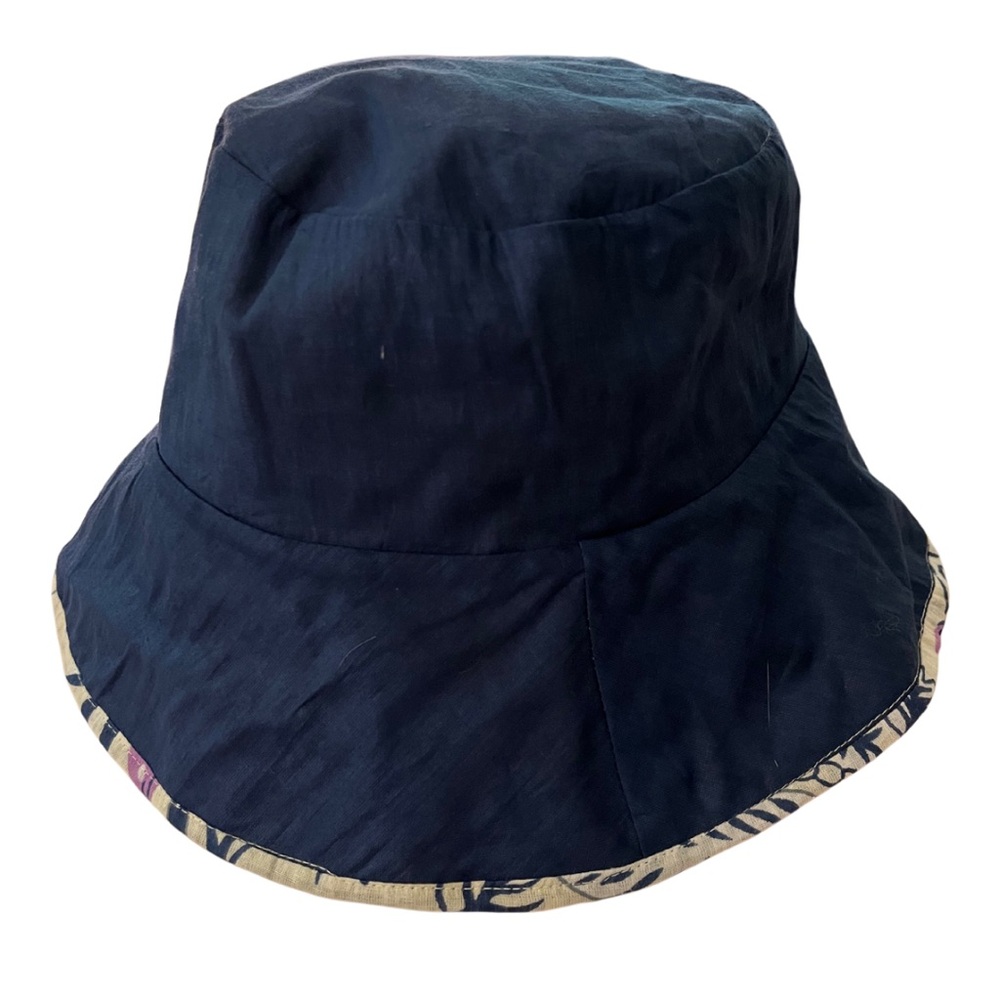 NWT hat attack Bucket Hat Block Print Floral, Purple, Navy, Gray 90s Style OS - Picture 3 of 7